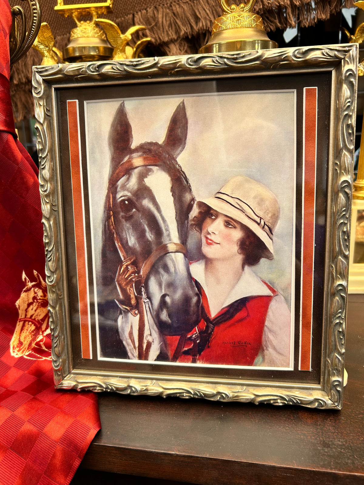 Vintage Equestrian Framed Art