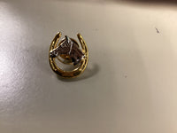 Vintage |Hat Tack| Horse Shoe with Silver Horse Head