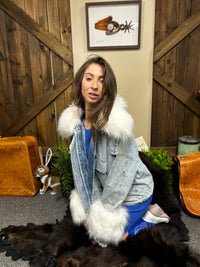 Ladies Jacket |Faux Fur |Cargo Denim