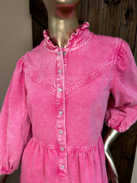 Ladies Dress | Denim |Pink