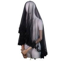 Veil| Gothic |Halloween |Black Lace Bridal Veil