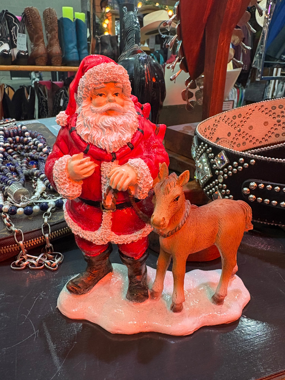 Santa with Pony Decoration