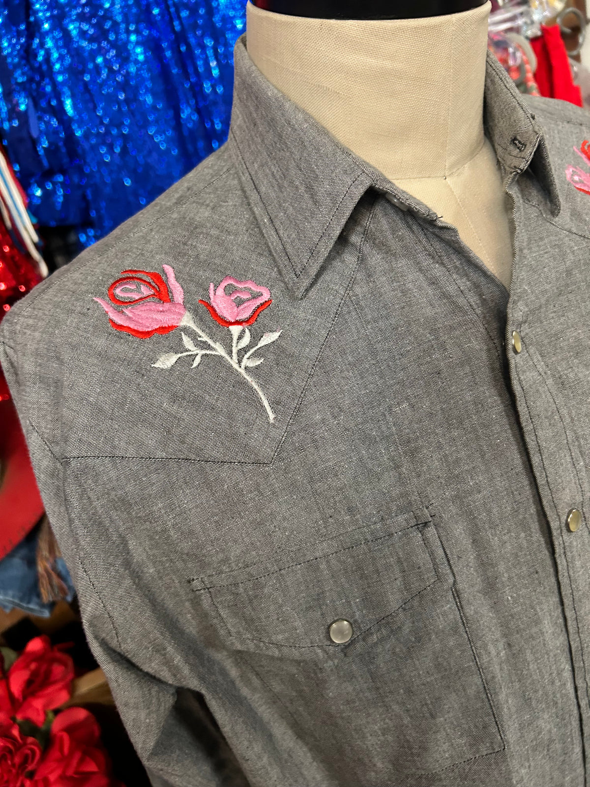 Vintage Western | Men’s |Gray Floral