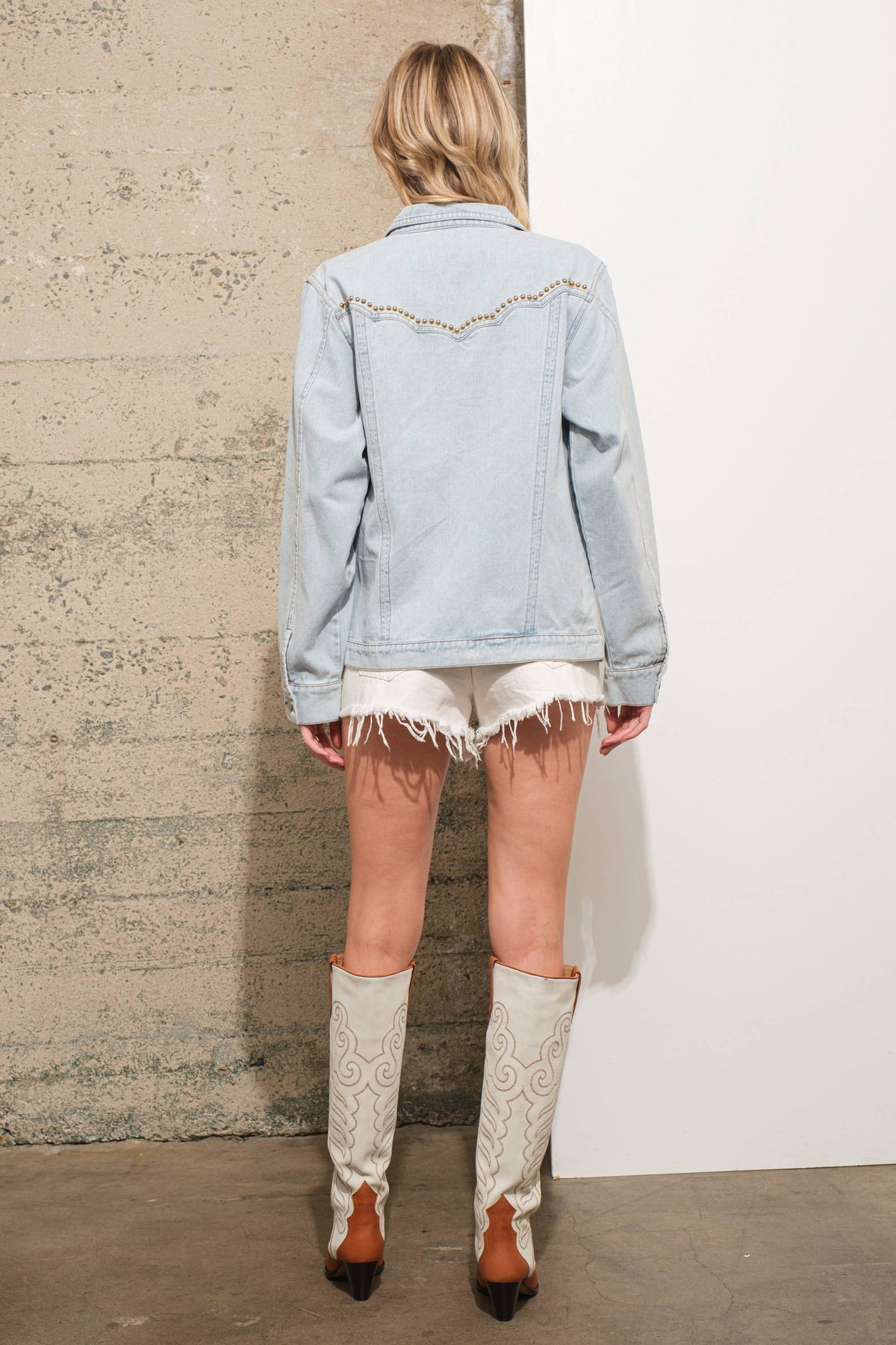 Jean Jacket| Western Yoke| Studded |Denim