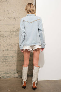Jean Jacket| Western Yoke| Studded |Denim