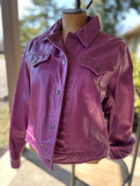 Leather jacket |Ladies|purple
