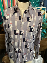 Vintage Shirt| Men’s | Floral Blue