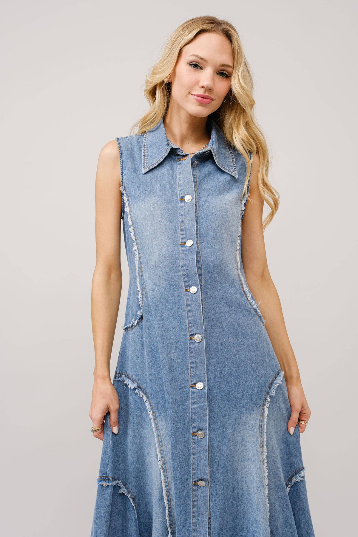Denim Maxi Dress | Raw Edge