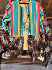 Serape Jacket|Faux Fur