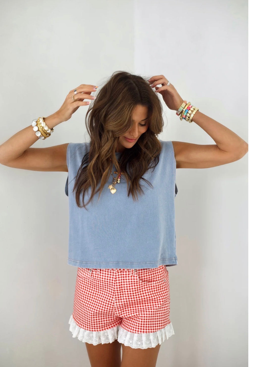Shorts| Red| Gingham