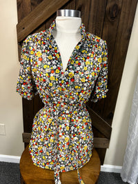 Vintage Blouse| Floral with Tie
