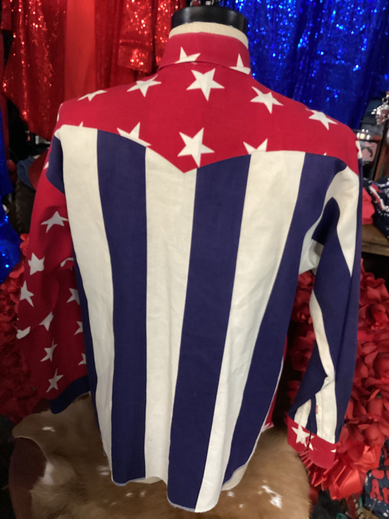 Vintage Western Shirt| Men’s | Patriotic