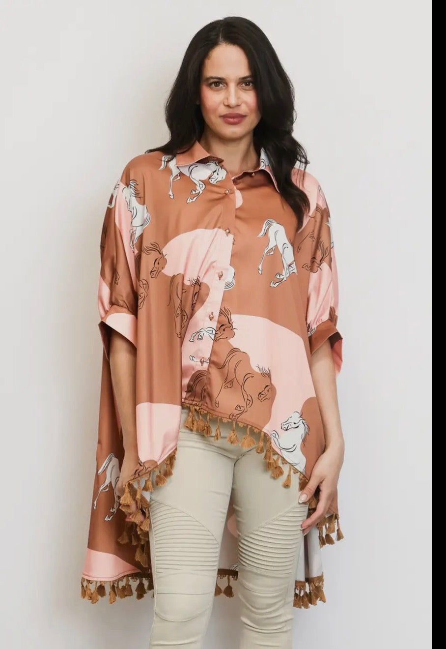 Ladies | Tunic | Blouse | Horse | Hi-Low