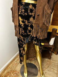 Ladies Skirt|Velvet Ruffle| Burn Out