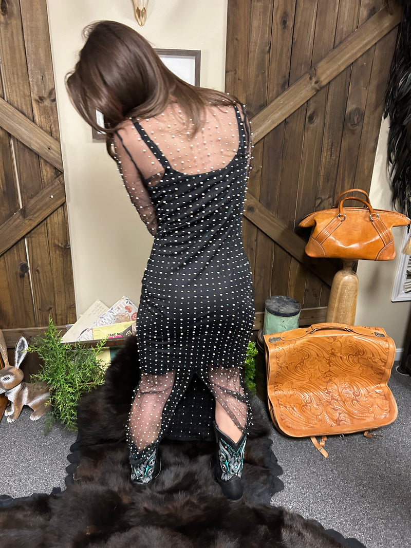 Black Dress | beaded over