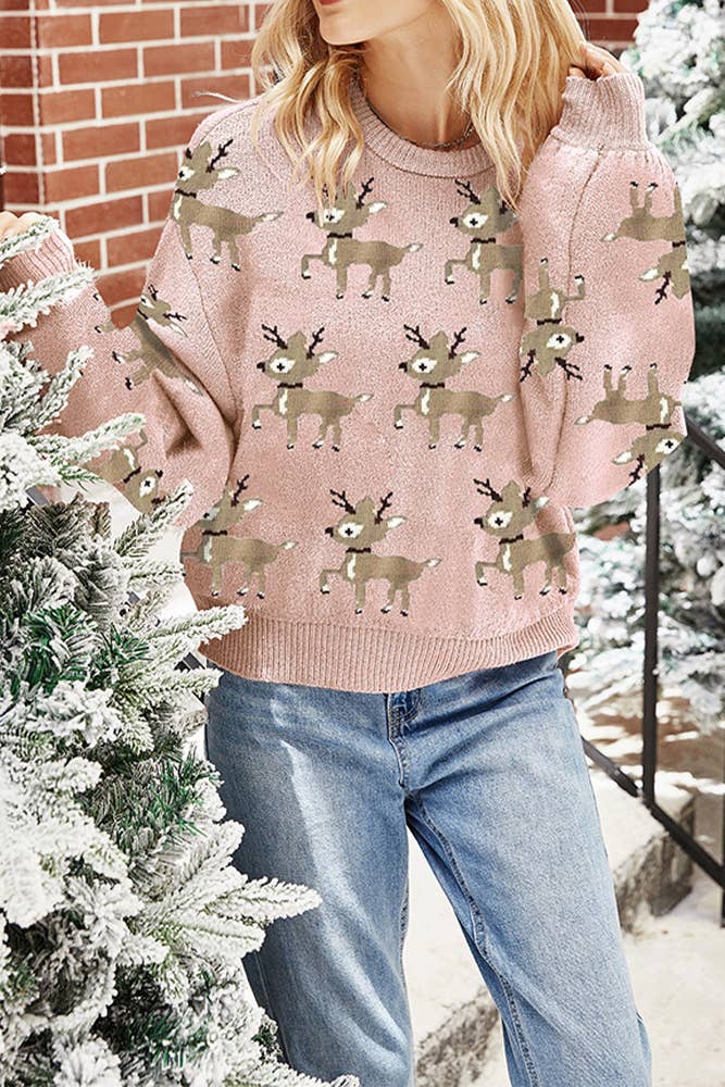 Ladies | Sweater | Knit | Christmas | Reindeer