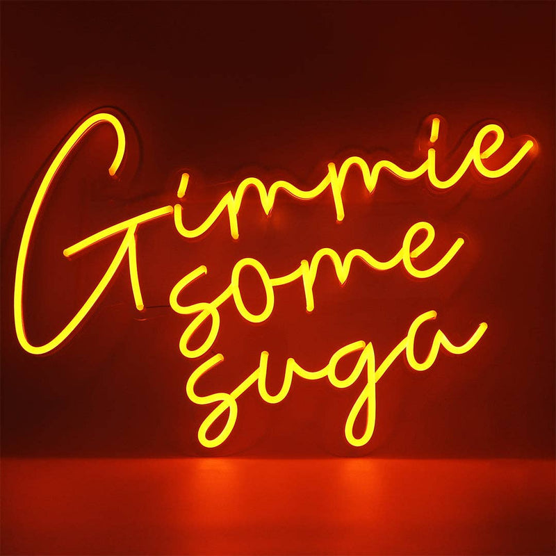 'Gimme Some Suga' | Orange Neon LED  Sign
