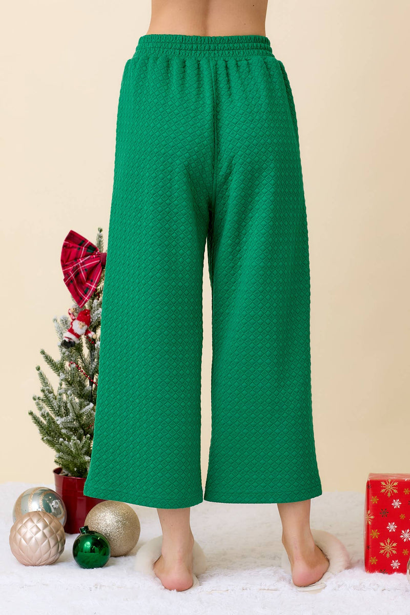 Culotte Knit Pants| Green