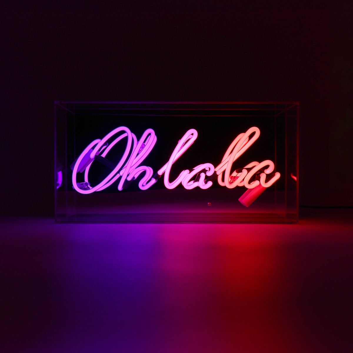 Neon Sign | Oh La La | Glass | Box Sign