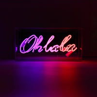 Neon Sign | Oh La La | Glass | Box Sign
