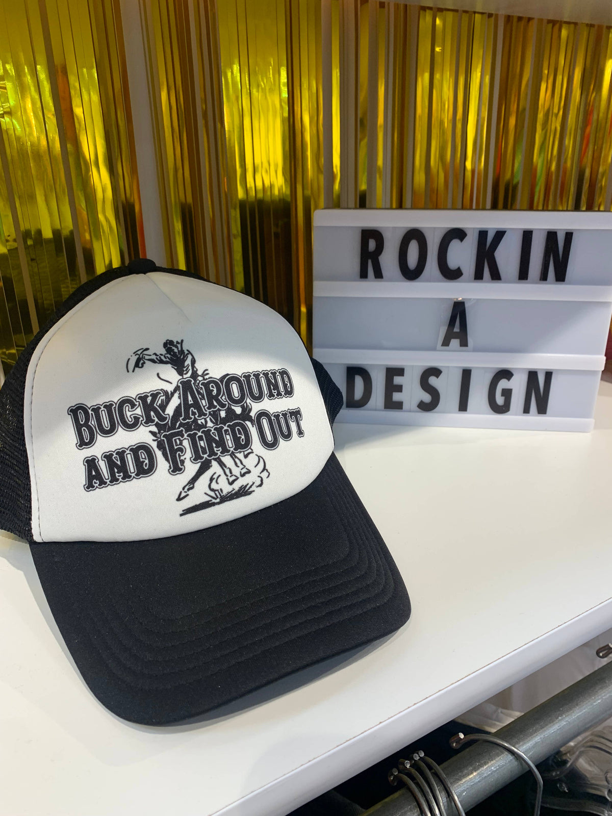 Ball Cap|Buck Around and Find Out  foam trucker hat