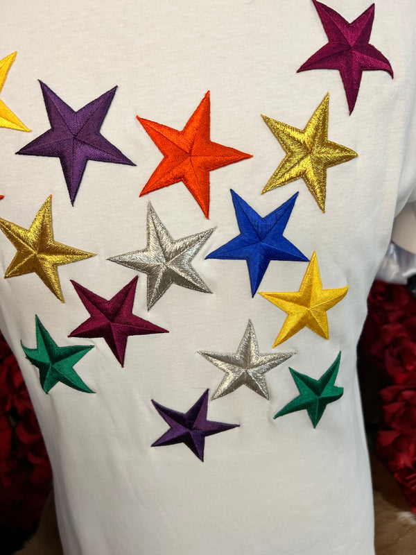 Vintage T-Shirt| Ladies| crafted| Stars