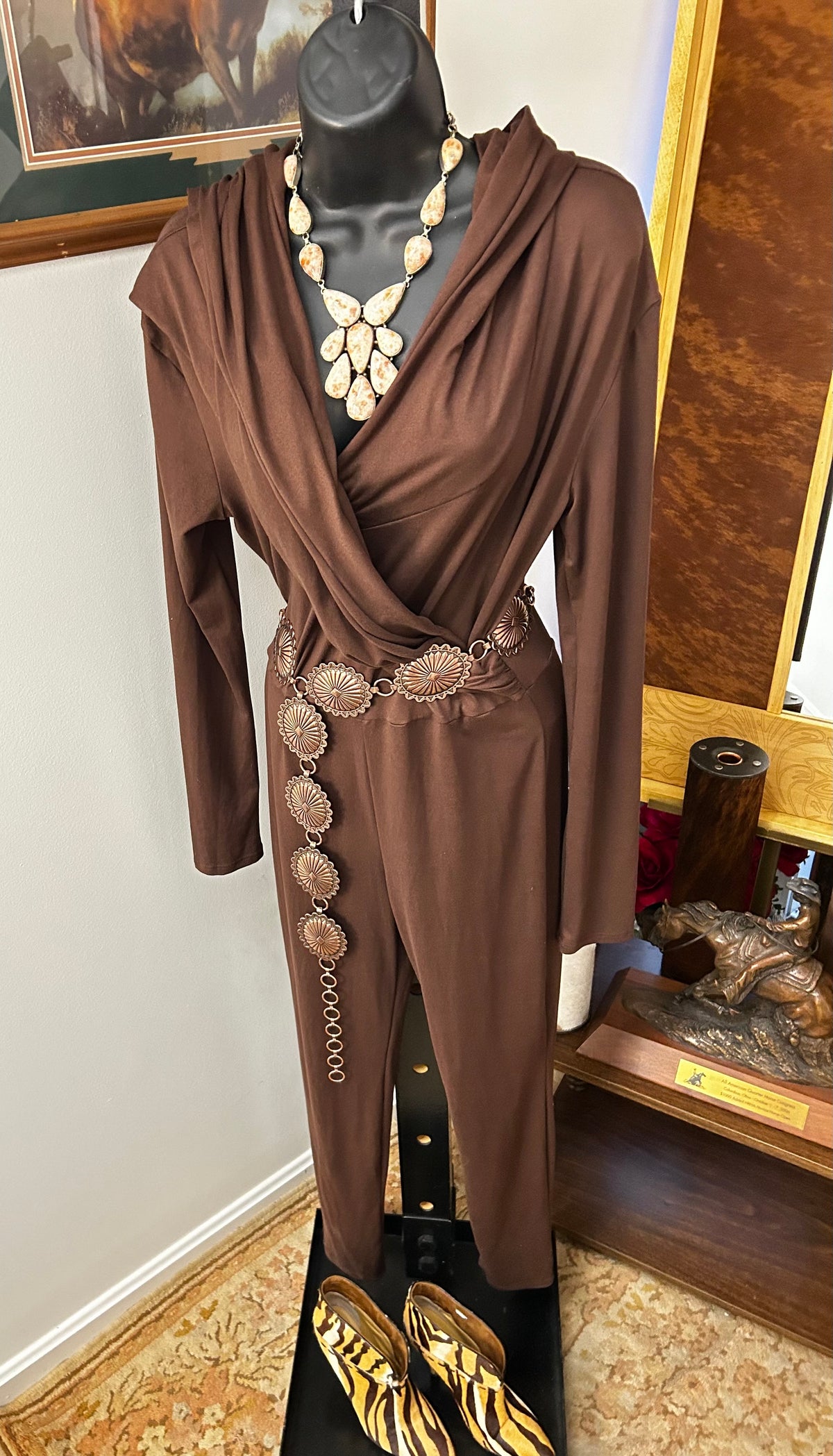 Ladies Jumpsuit| Chocolate Brown| Mexico