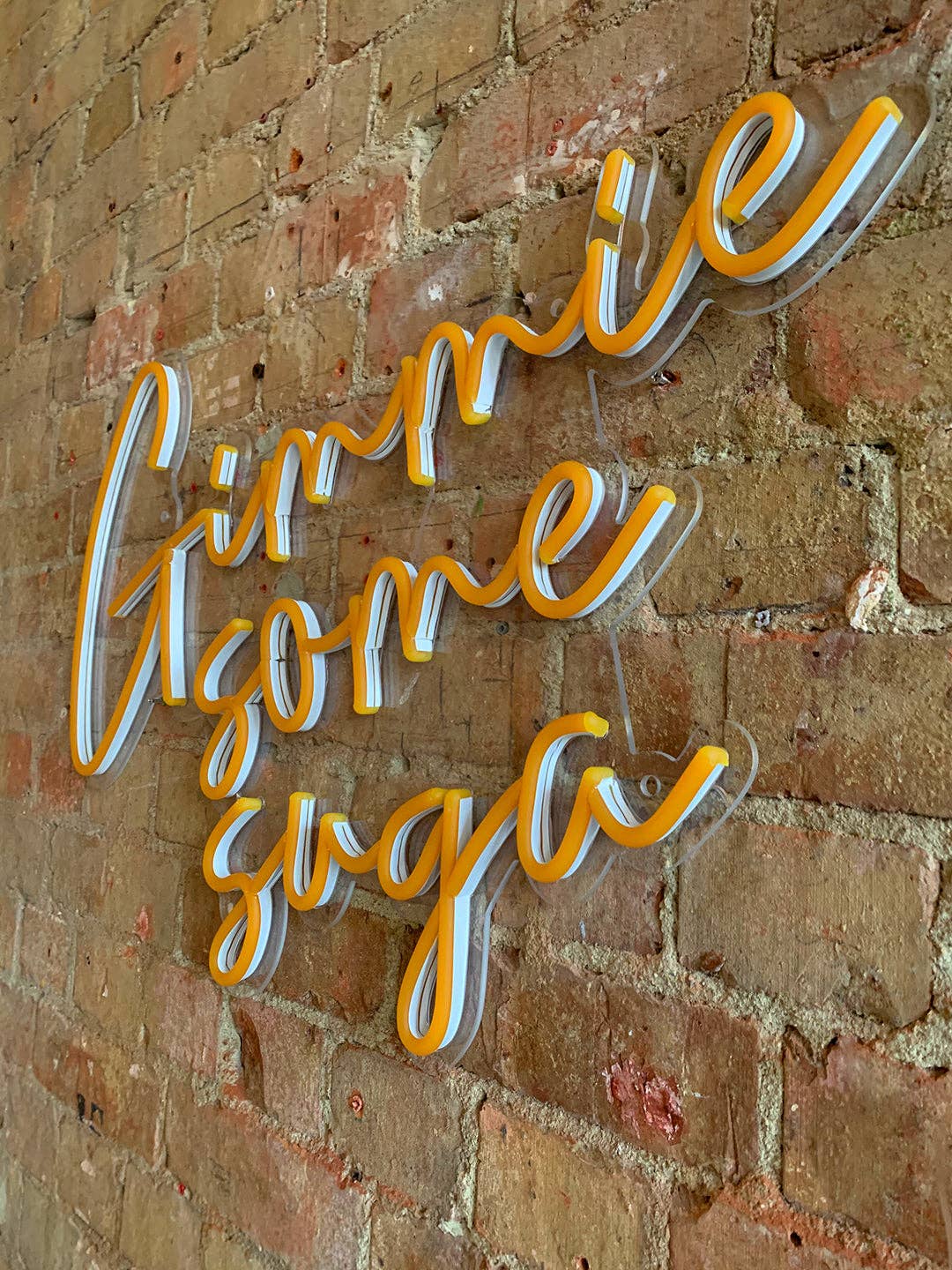 'Gimme Some Suga' | Orange Neon LED  Sign