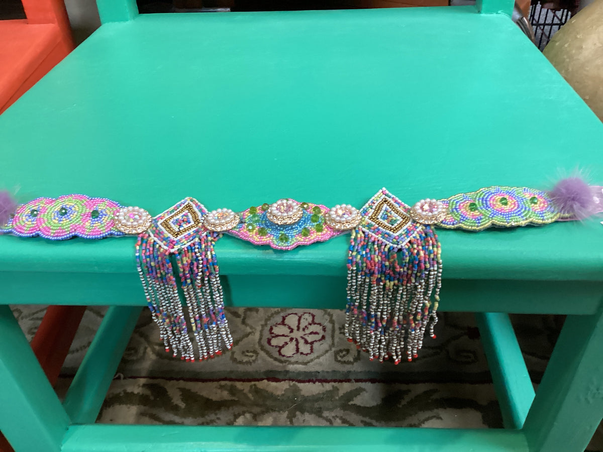 Hat Band| Beaded | Candy Land colors