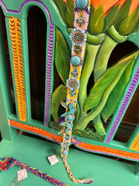 Hat Band| Beaded |Turquoise Eagles Yellow & Blue
