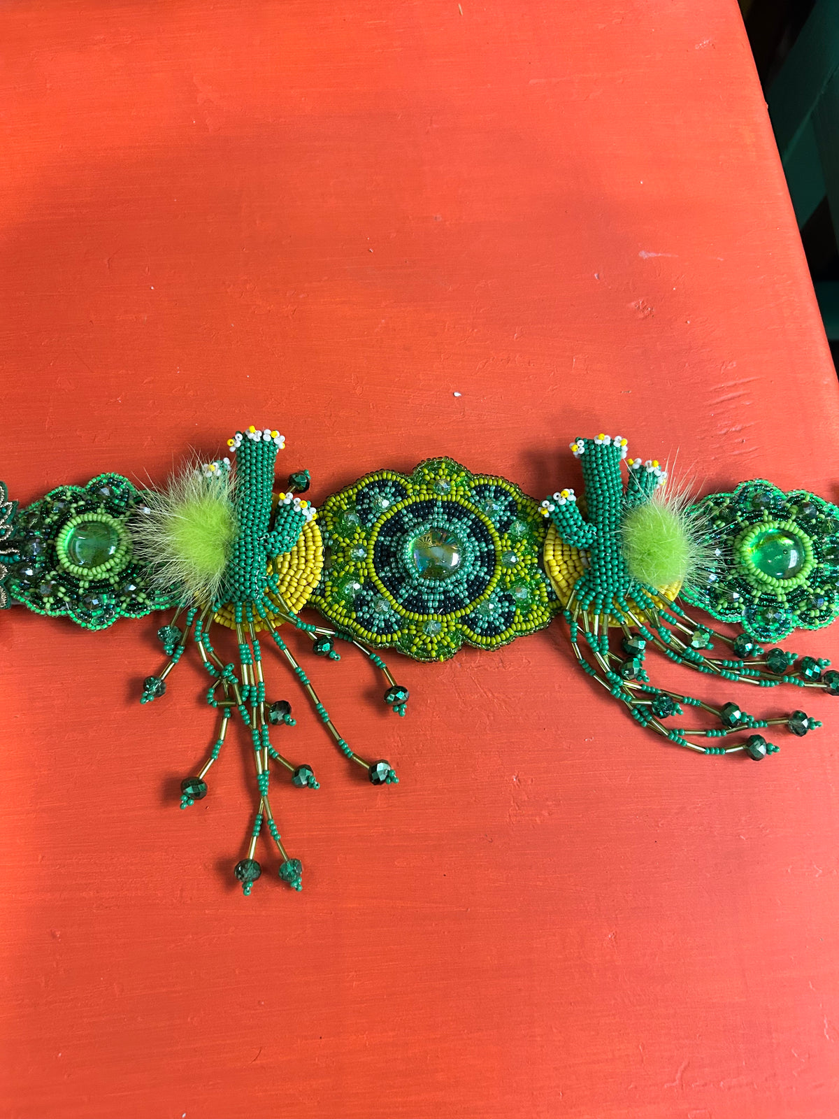 Hat Band| Beaded | Cactus
