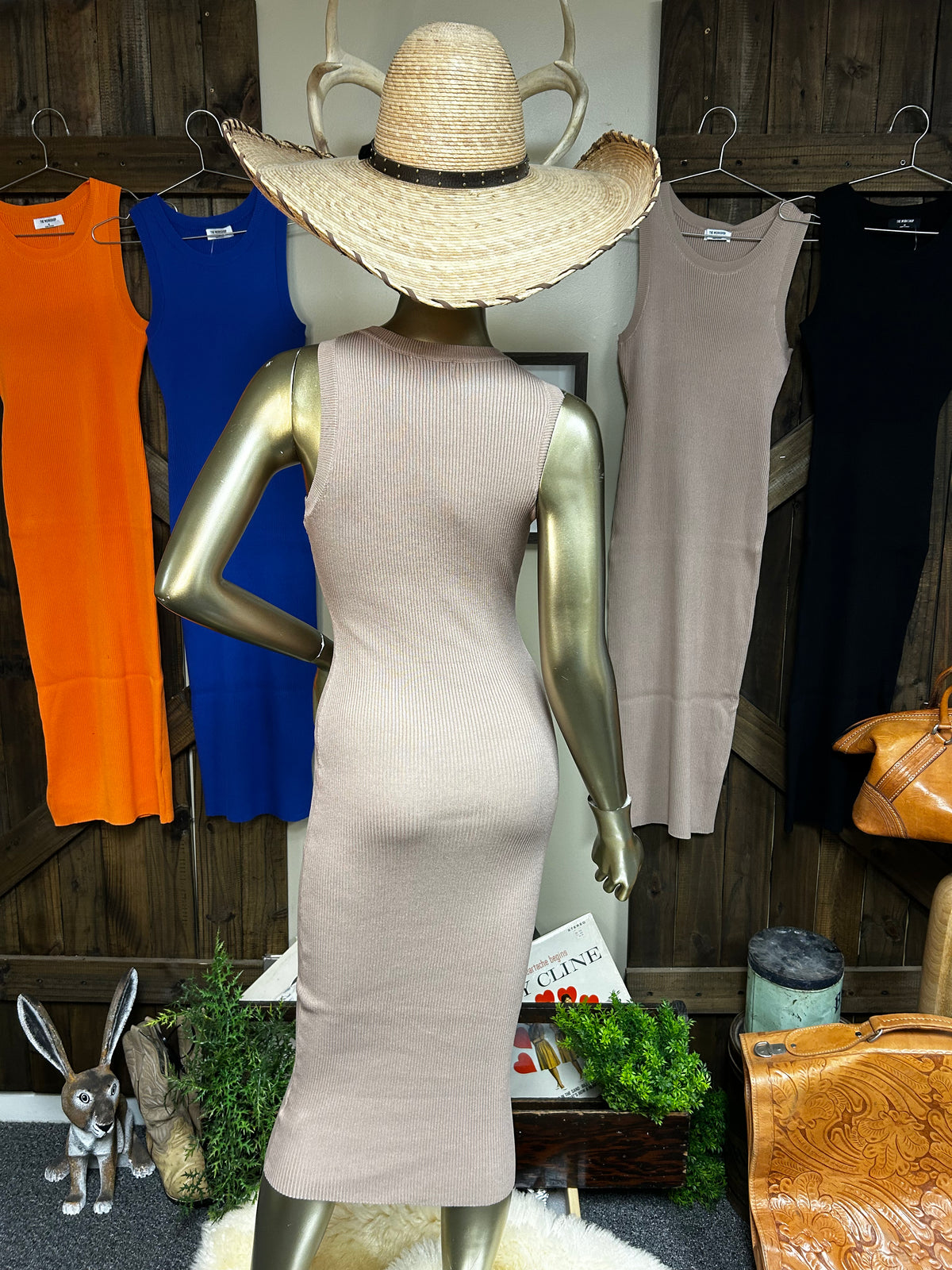 Dress | Midi ribbed | sleeveless