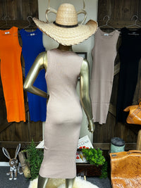 Dress | Midi ribbed | sleeveless