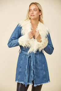 Faux Fur | Denim | Coat | Ladies