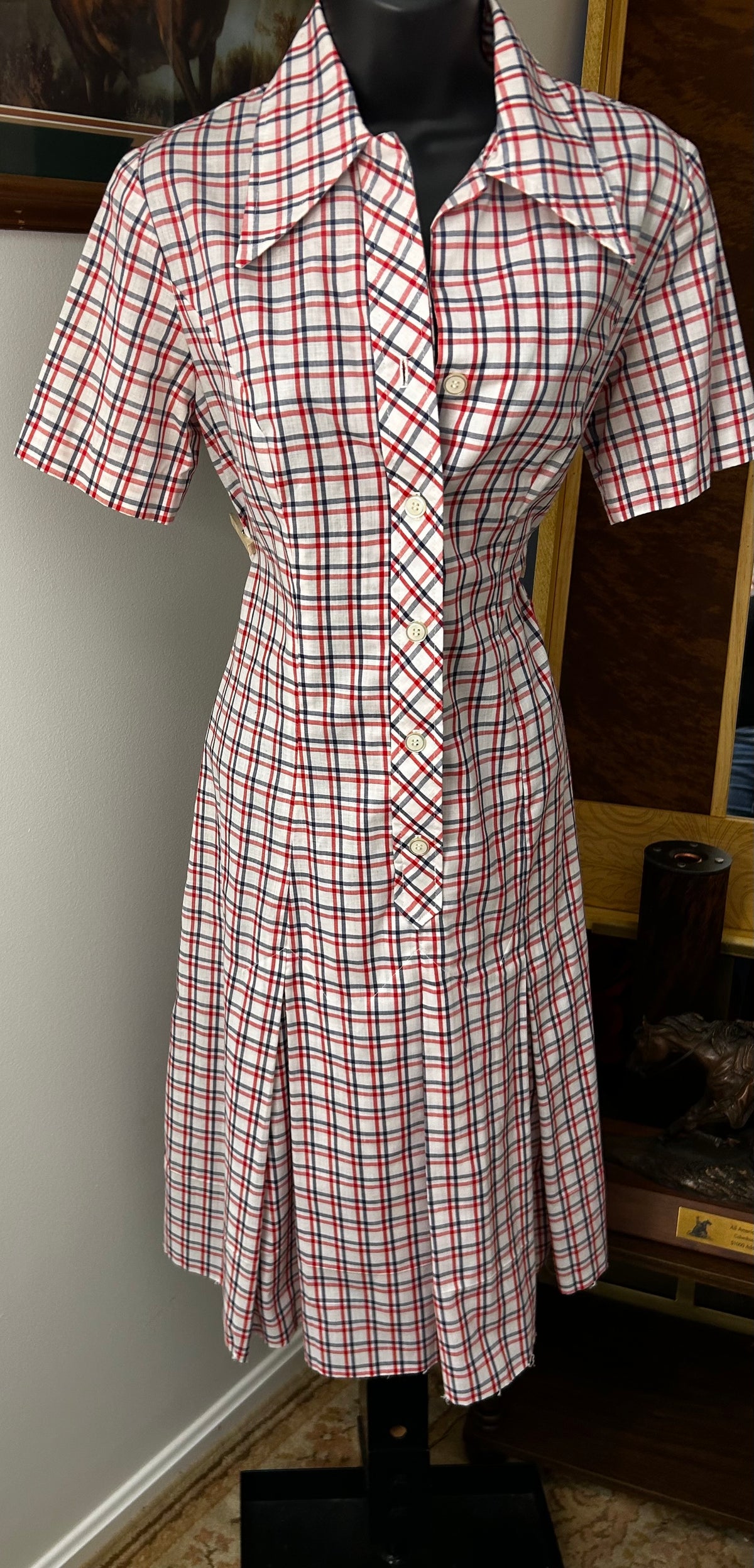 Vintage Dress||Checked