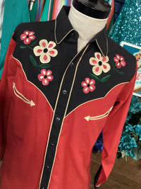 Vintage Ely| Floral | Black & Tan Collar