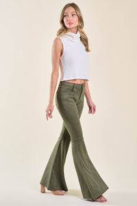 Pants| OLIVE FESTIVAL SUEDE BOOT CUT PANTS