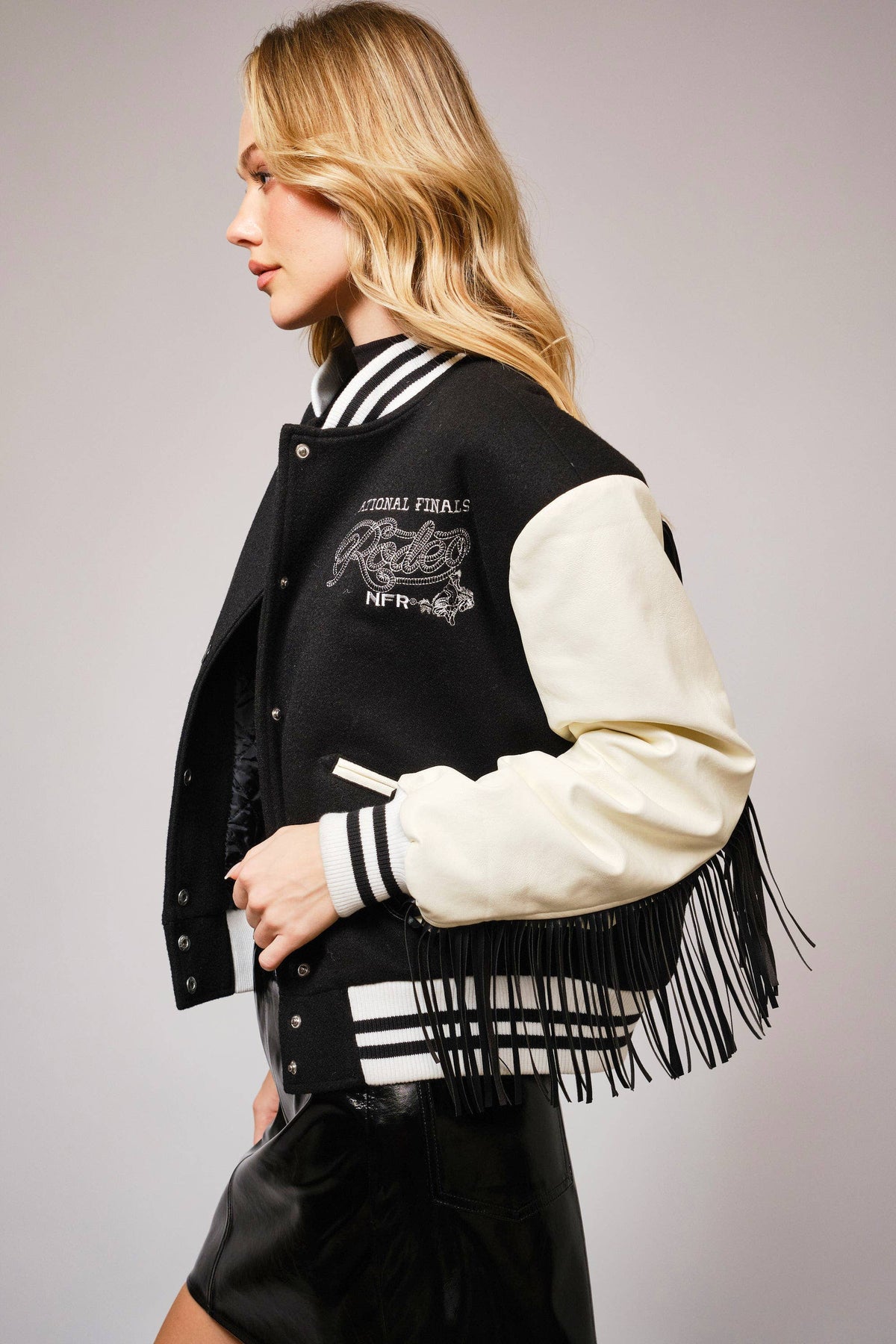 Ladies | Fringe | Rodeo | Patch | Varsity Jacket
