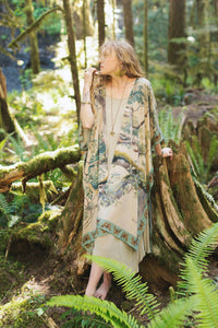 kimono |Market of Stars|Earth & Sky Bohemian Goddess Starduster Kimono w/Trees