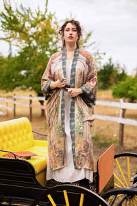 Kimono | Love Revolution Opera Duster Kimono Robe w/ horse & florals