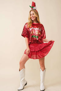 Ladies | Holiday | Sparkle all the Way | Sequin | Top