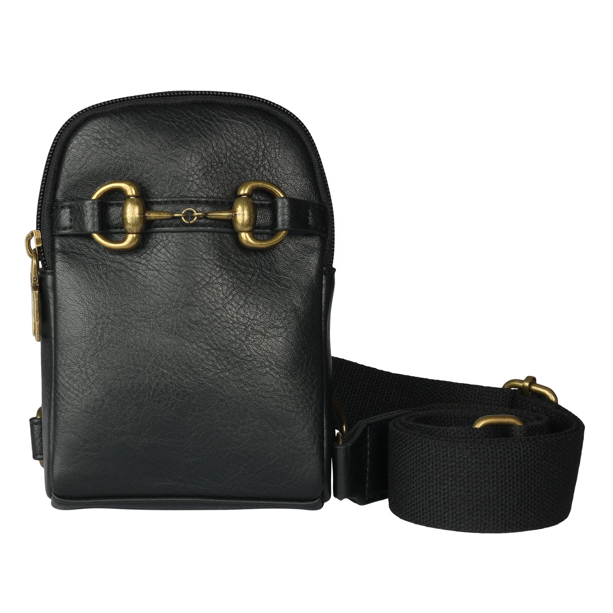 Kelley and Company - Snaffle Bit Crossbody Sling Bag, Black