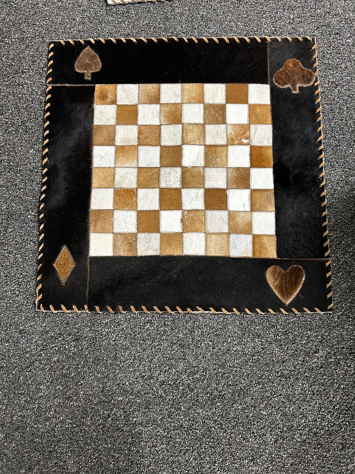 Cowhide Checker Board