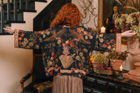 Kimono |Market of Stars|- Heart of Gold Pixie Duster Crop Kimono w/ Sacred Heart