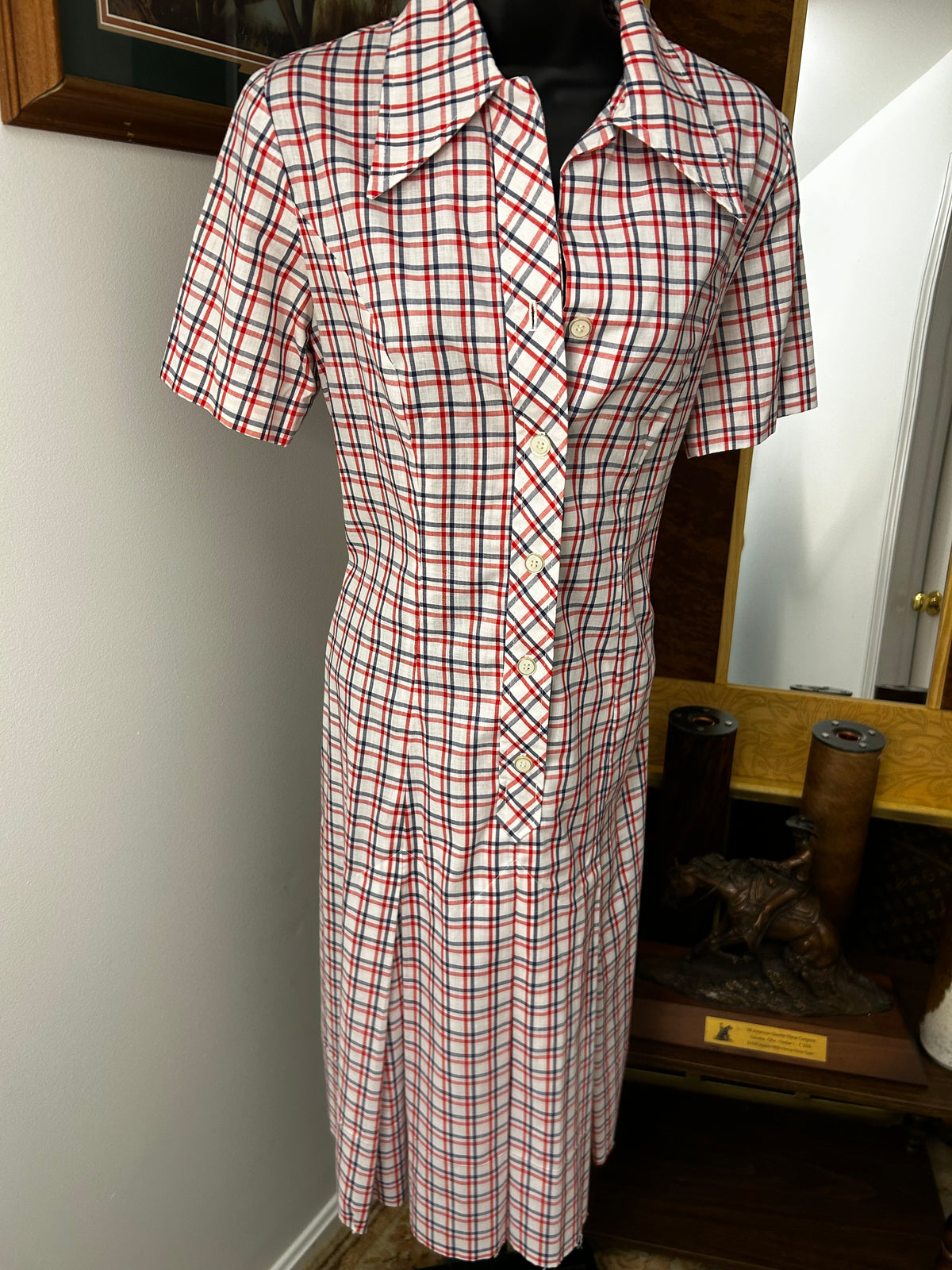 Vintage Dress||Checked