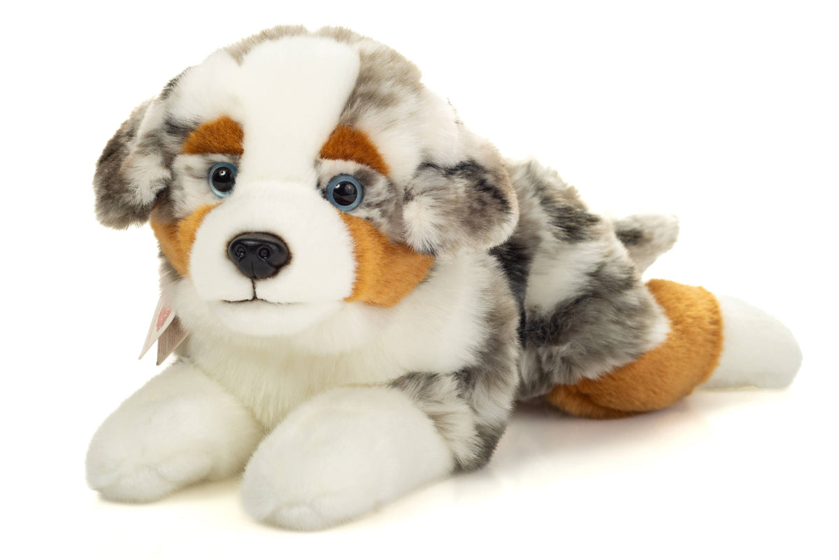 Teddy Hermann - Australian Shepherd lying 40 cm - Plush Toy - Stuffed Animal