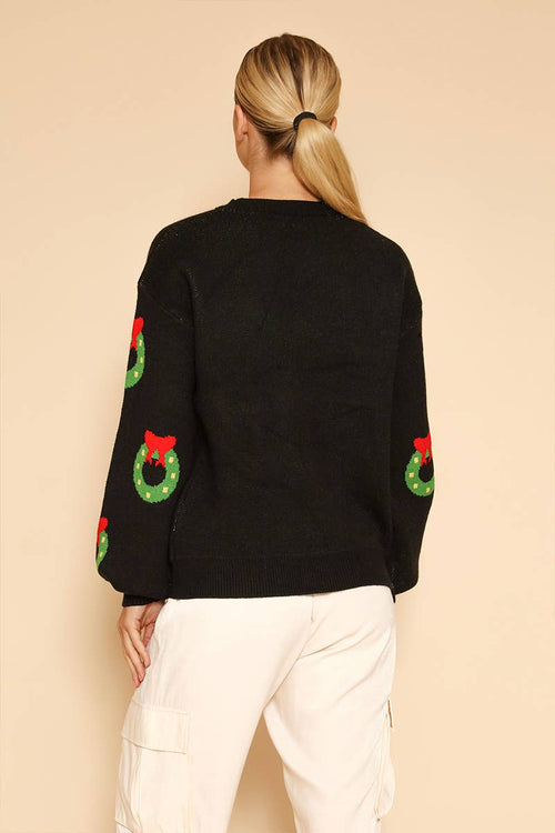 Ladies | Wreath | Holiday | Sweater