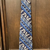 Vintage blue pattern tie