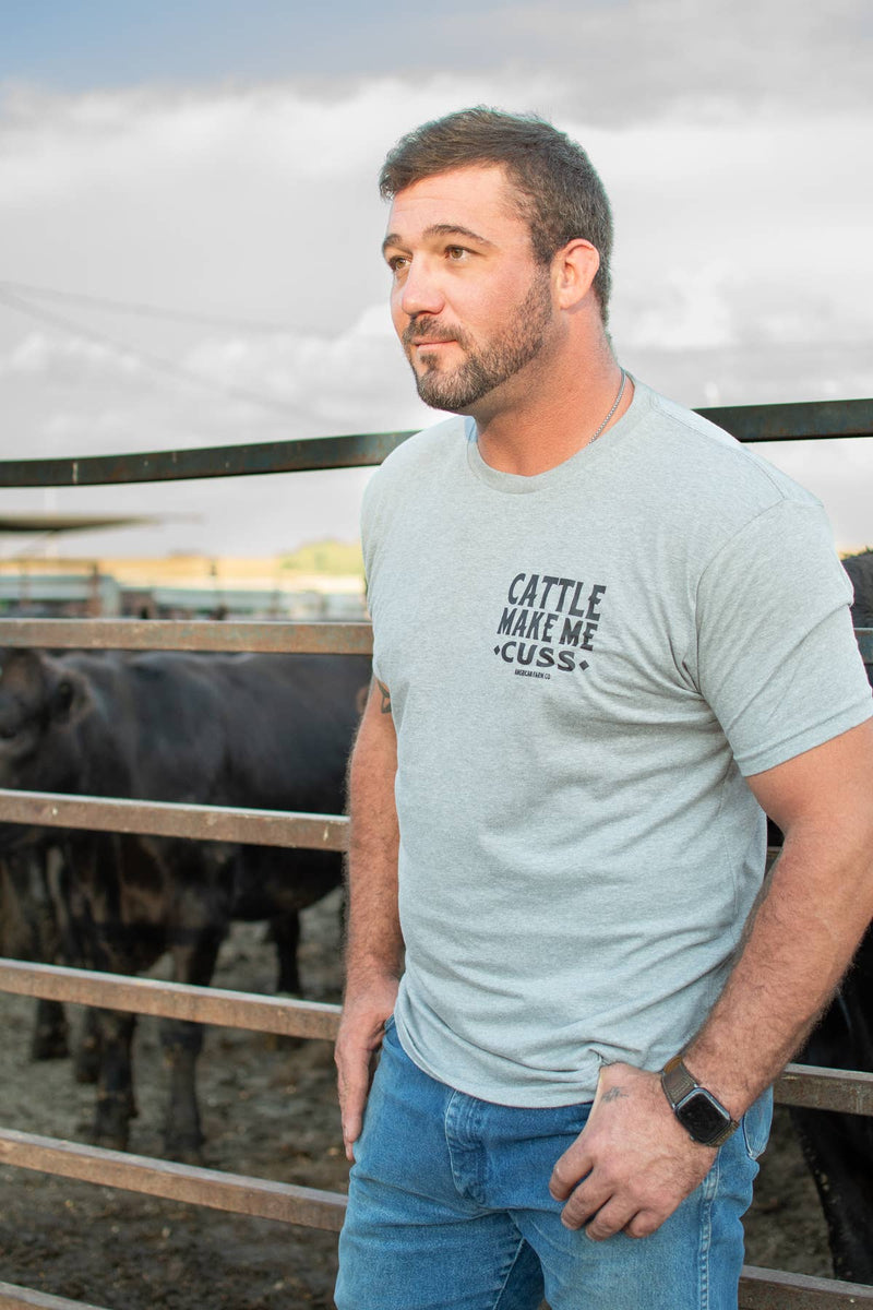 Mens | T-Shirt | Cattle Make Me Cuss