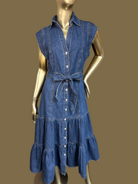 Denim Ladies Dress| Ruffle